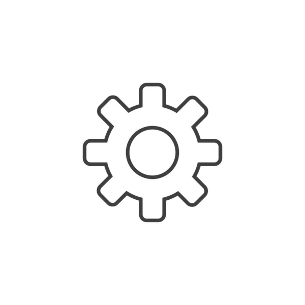 Cogwheels Vector Símbolo Icono Lineal — Archivo Imágenes Vectoriales