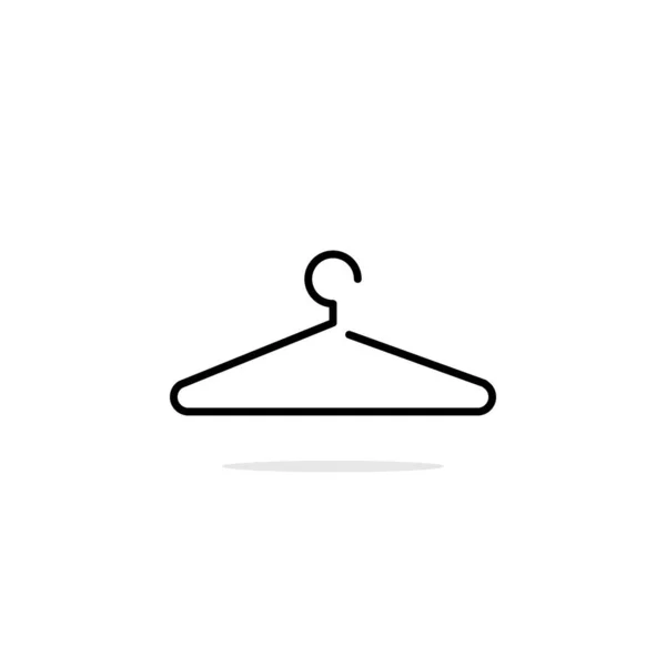 Hanger Line Icon Isolated White Background — Stock Vector