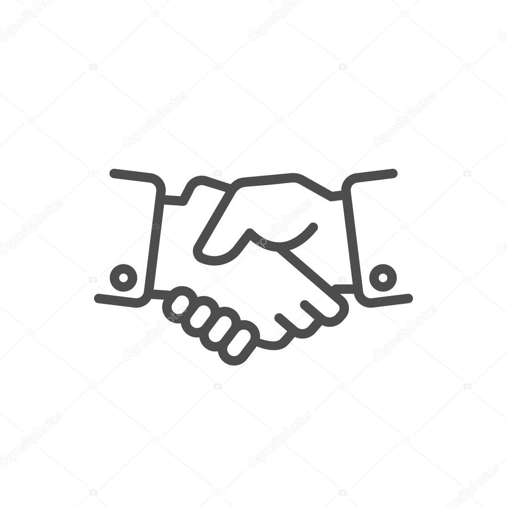 Handshake icon logo vector illustration EPS 10