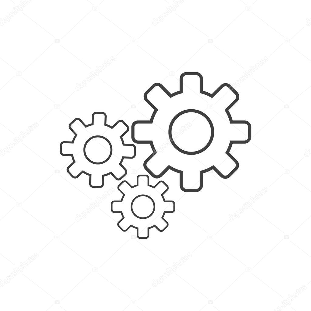 Settings icon with additional gears icon