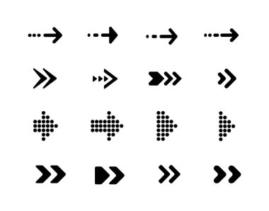 Beyaz arkaplanda izole edilmiş düz oklar sembolü