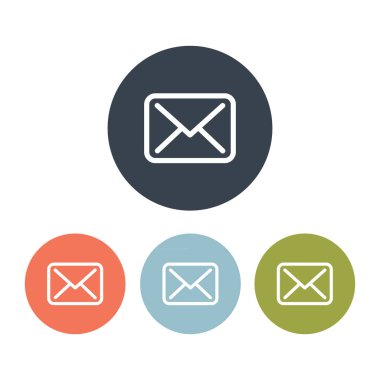 Web sitesi tasarımınız için e- posta simgesi, logo, uygulama, UI