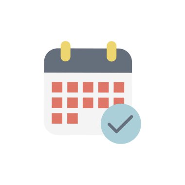 İşaretli sembol vektörlü takvim