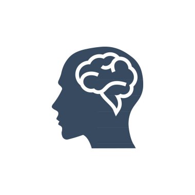 Beyin vektör simgesi EPS 10 ile baş