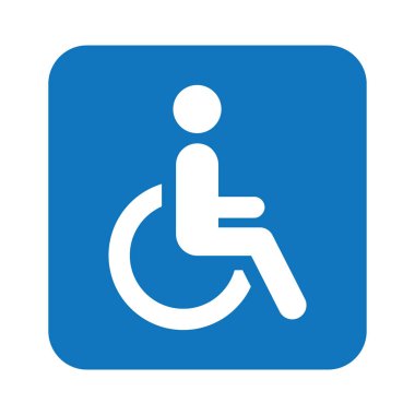 Web siteniz için tekerlekli sandalye engelli sembolü, logo, uygulama, UI
