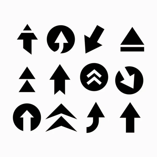Flèches Symbole Plat Isolé Sur Fond Blanc — Image vectorielle