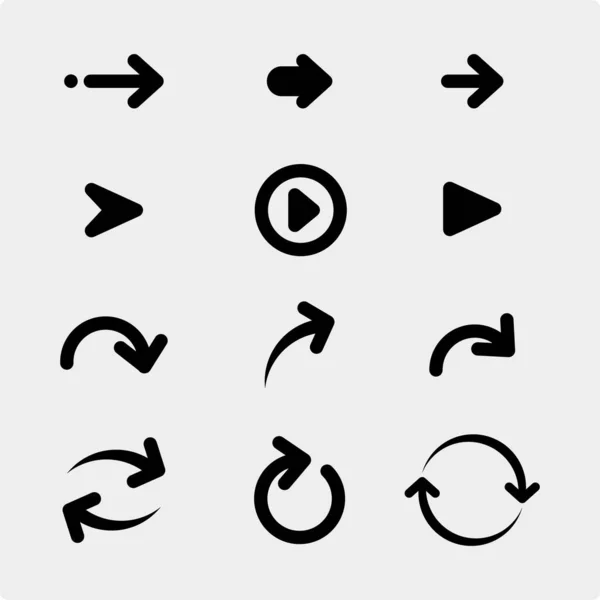 Flèches Symbole Plat Isolé Sur Fond Blanc — Image vectorielle