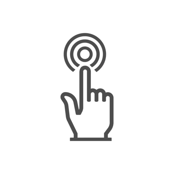 Hand Touch Line Symbol Vektor — Stock vektor