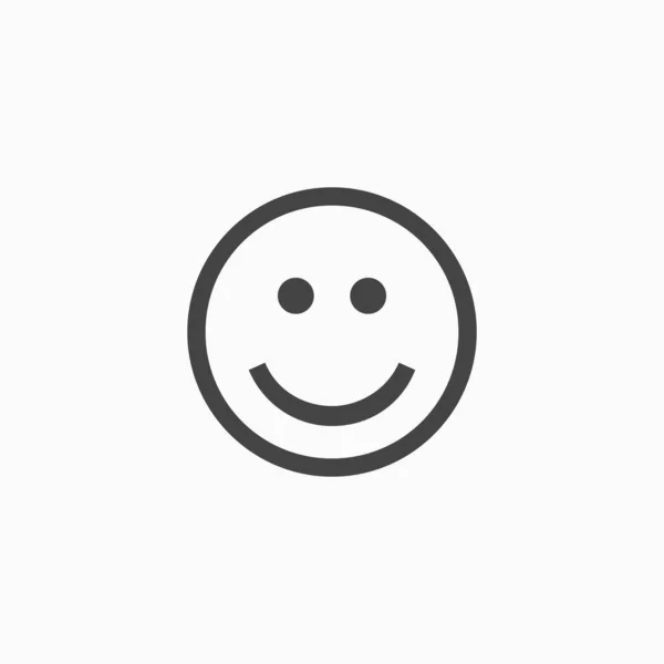 Símbolo Cara Feliz Para Diseño Sitio Web — Vector de stock