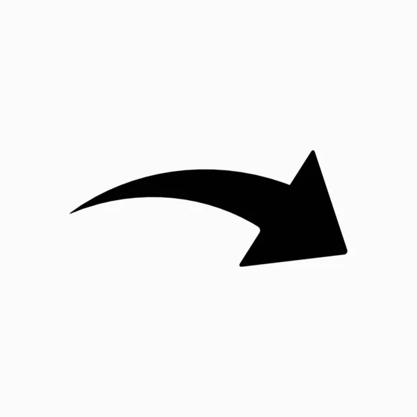 Rechter Pfeil Symbol Isoliert Auf Weißem Hintergrund Vektorabbildung — Stockvektor