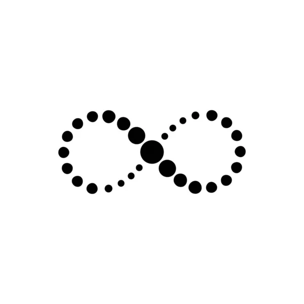Symbole Infini Noir Pour Site Web Application — Image vectorielle