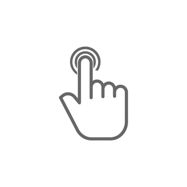Fingertipp Geste Für Webseite Oder Handy — Stockvektor