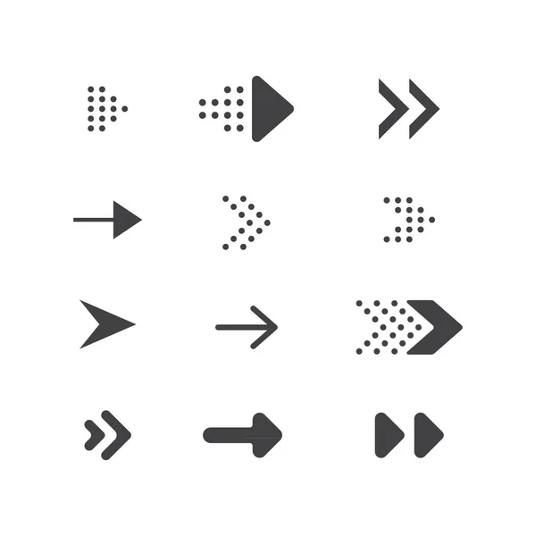 グラフィックとウェブデザインのための矢印のセット — ストックベクタ