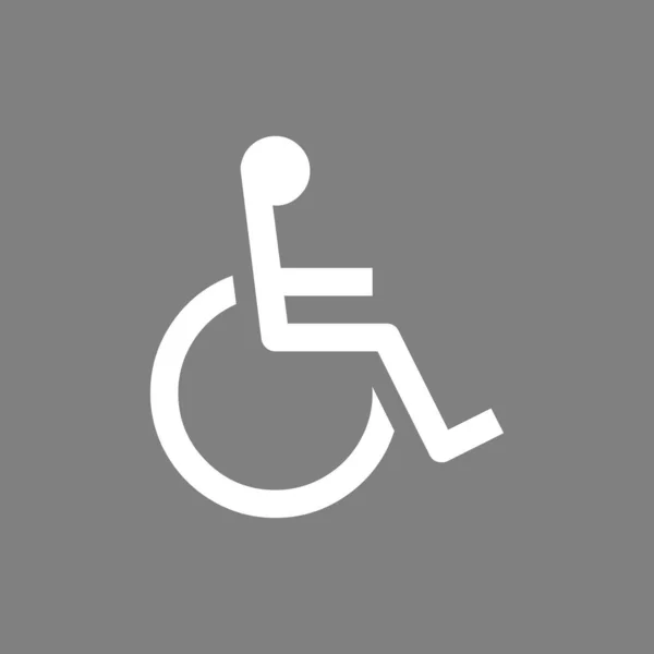 Rolstoel Handicap Symbool Voor Website Ontwerp — Stockvector