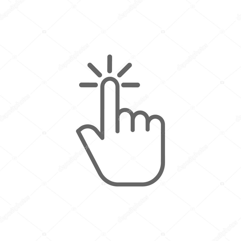 finger tap gesture for web site or mobile app