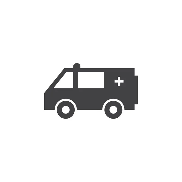 Ambulance Black Silhouette Symbol Vector — Stock Vector