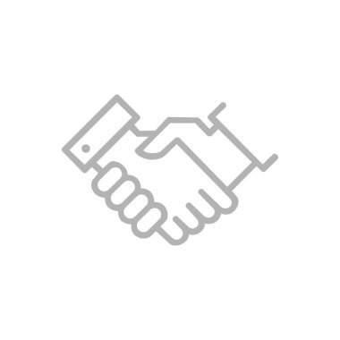 Grafik ve web tasarımı için el sıkışma satırı simgesi