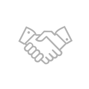 Grafik ve web tasarımı için el sıkışma satırı simgesi