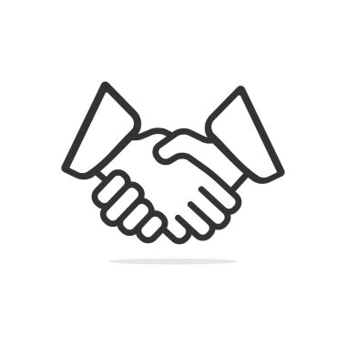 Gölgeli el sıkışma satırı simgesi