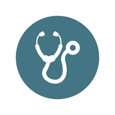 Çember düğmesi vektöründe stetoskop