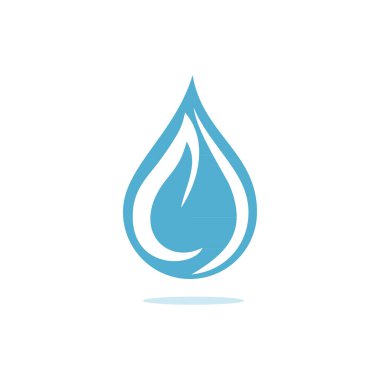 Beyaz arkaplanda su damlası simgesi