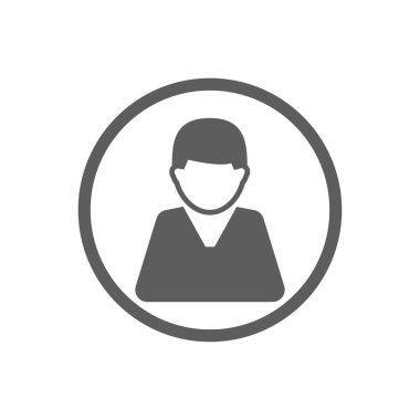 Çember düğmesindeki iş adamı