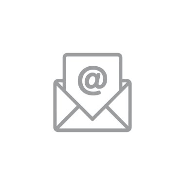 Web sitesi tasarımı için satır posta sembolü, mobil uygulama, ui