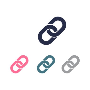 Beyaz arkaplanda bağlantı simgesi izole edildi