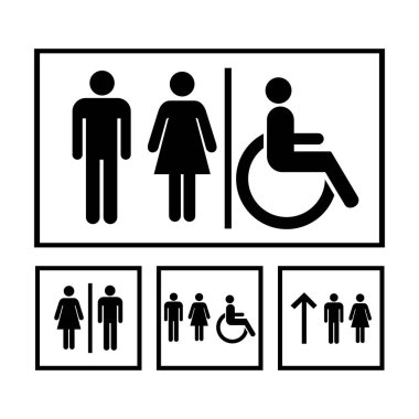 Tuvalet sembolü beyaza izole edilmiş