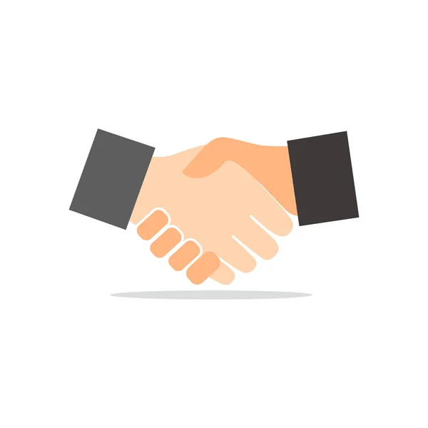 Ikona Business Handshake Bílém Pozadí — Stockový vektor