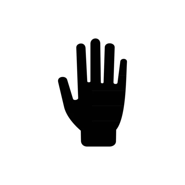 Hand Pictogram Witte Achtergrond — Stockvector