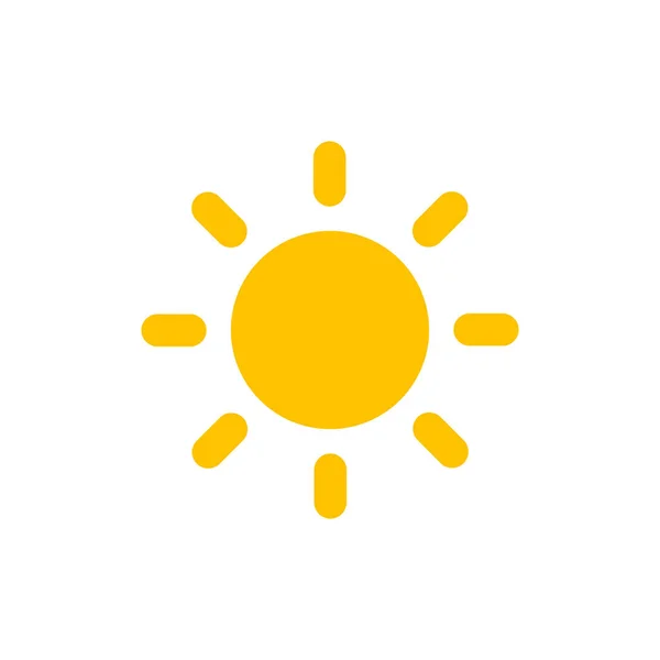 Beyaz Arkaplanda Sarı Güneş Simgesi — Stok Vektör