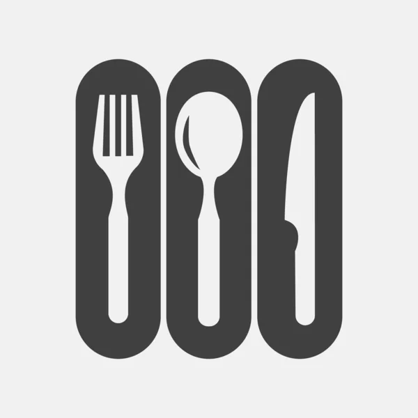 勺子和刀架符号 — 图库矢量图片