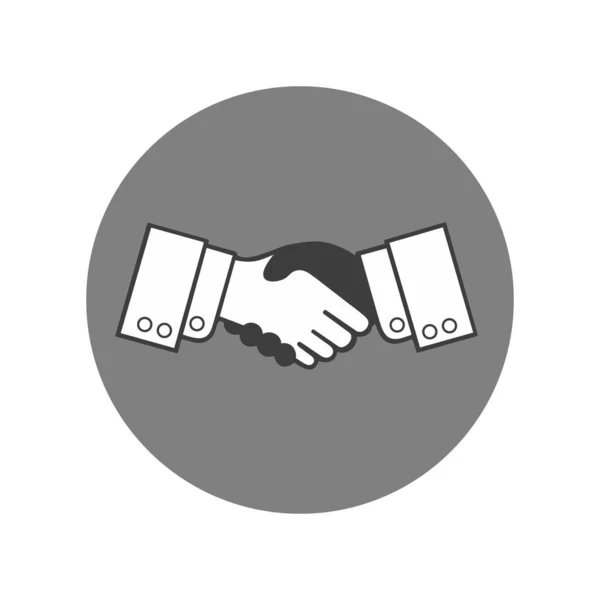 Handschlag Geschäftspartnerschaft Vektorsymbol — Stockvektor