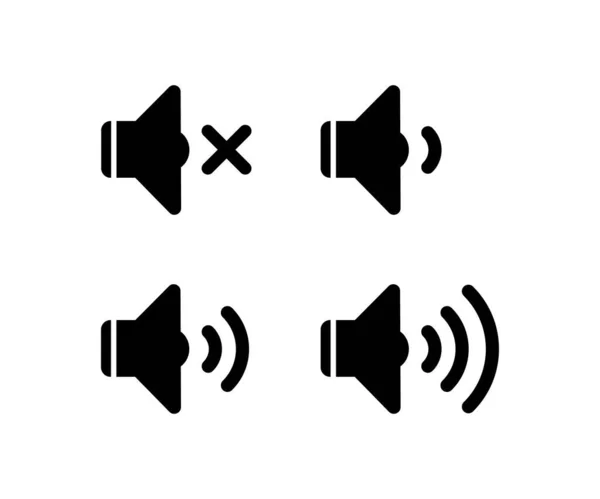 Simplu Set Pictograme Volum Difuzor — Vector de stoc