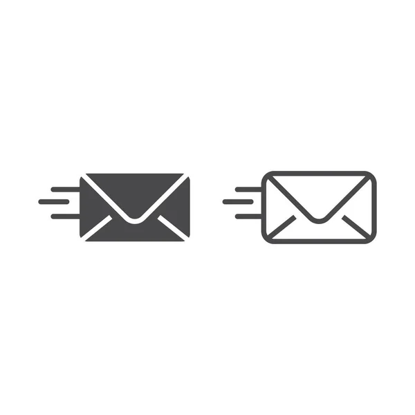 Mail Enviando Vetor Símbolo Ícone — Vetor de Stock