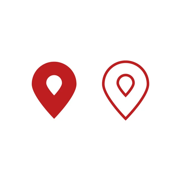 Pin Maps Vetor Ícone Localização —  Vetores de Stock