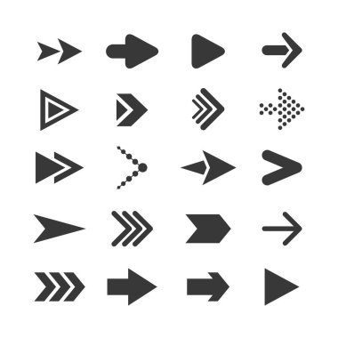 Koleksiyon siyah ok simgesi