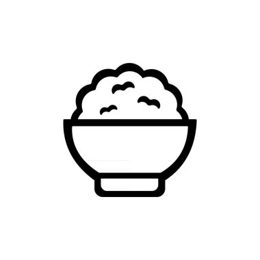 pirinç simgesi beyaz arkaplanda izole edildi