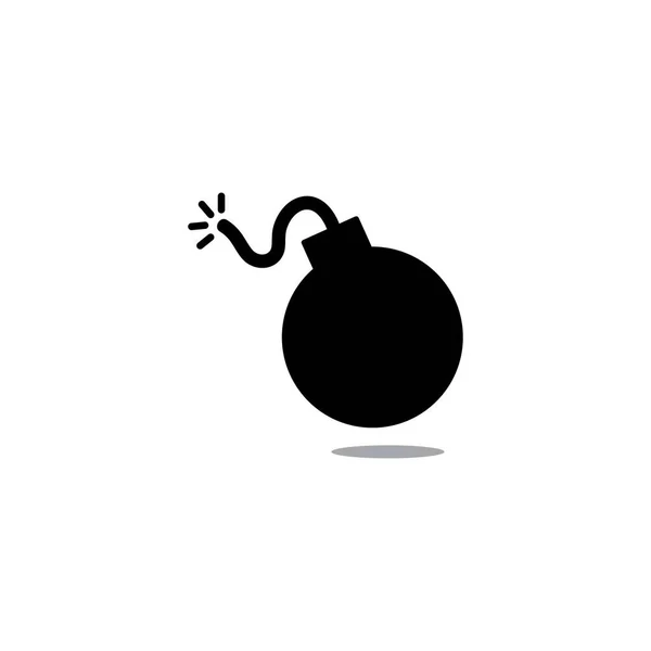 Bomba Simgesi Logosu Beyaz Arkaplanda Izole Edilmiş Bomba Çizimi — Stok Vektör