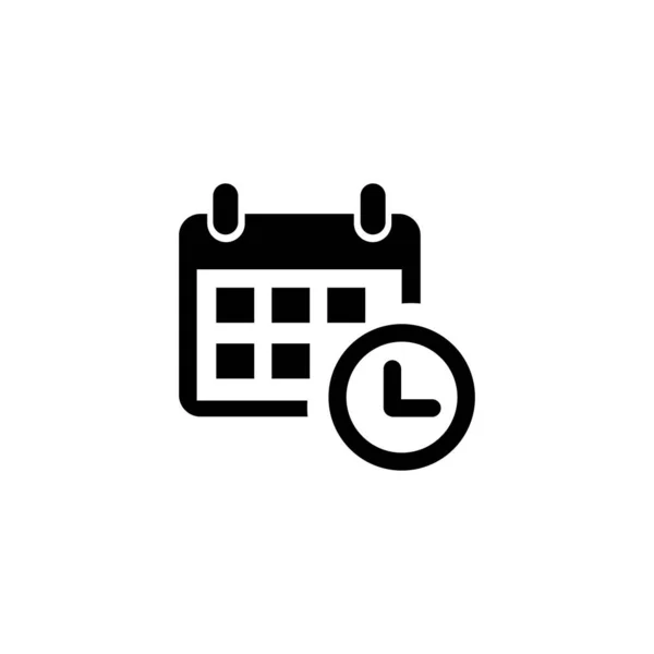 Calendar Vector Icon Isolated White Background — Stock Vector