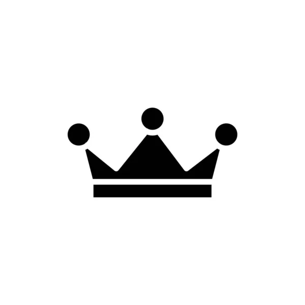 Corona Semplice Icona Isolata Sfondo Bianco — Vettoriale Stock