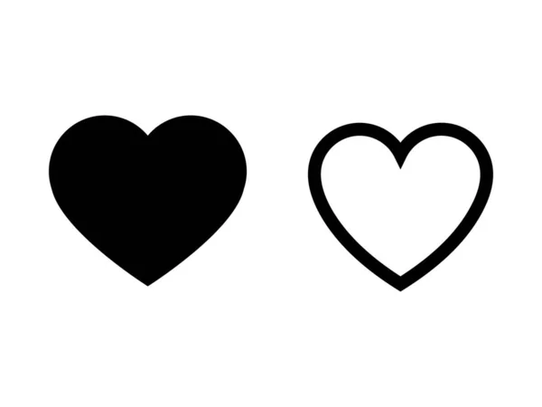 Corazón Negro Para San Valentín — Vector de stock