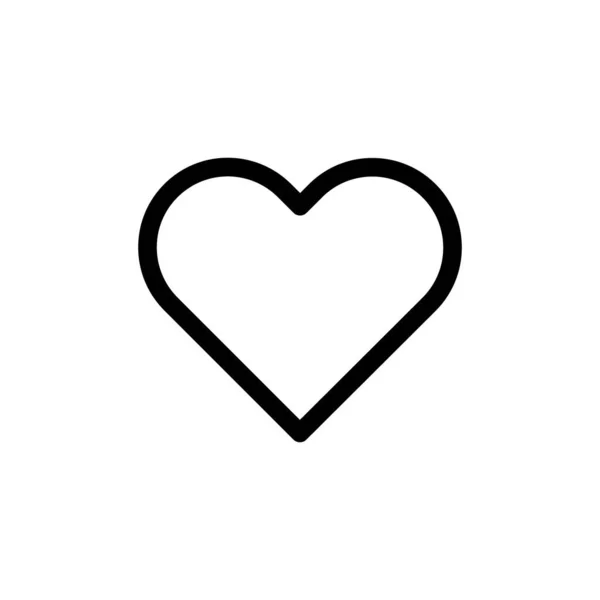 Heart Outline Vector Icon — Stock Vector