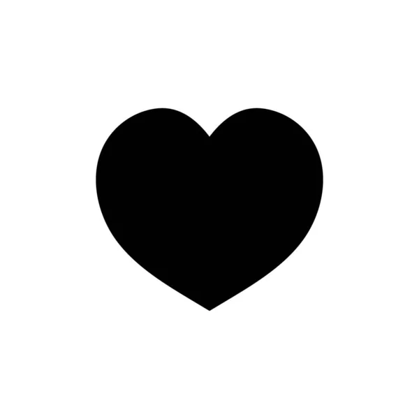 Icono Del Vector Del Corazón Aislado Sobre Fondo Blanco — Vector de stock