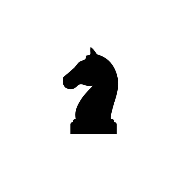 Icona Testa Cavallo Nero Logo — Vettoriale Stock
