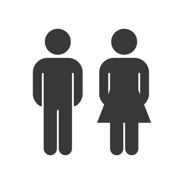 Erkek Kadın Tuvalet Simgesi Logosu — Stok Vektör
