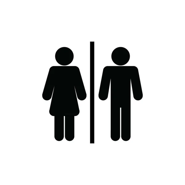 Männliche Und Weibliche Toiletten Symbolvektor — Stockvektor