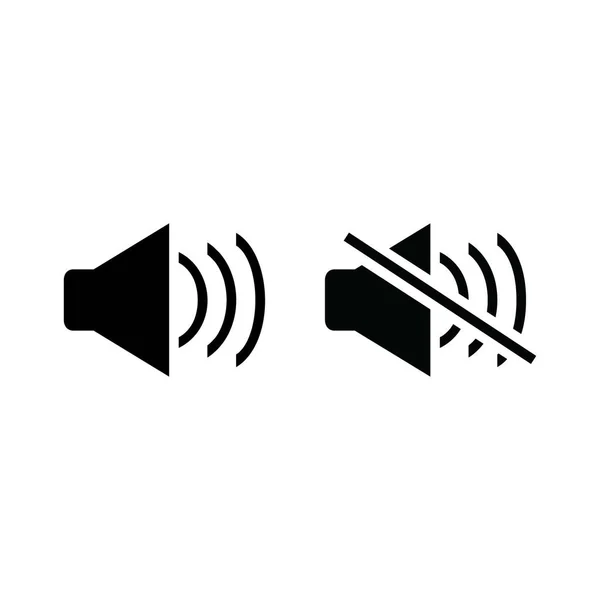 Altavoz Icono Vectorial Aislado Sobre Fondo Blanco — Vector de stock