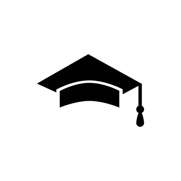 Graduate Cap Icon Logo — Stock Vector